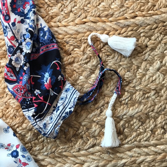 NWT - LF/Jaase Boho strapless dress with belt - Picture 2 of 6